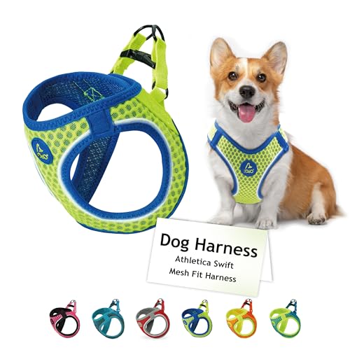 DOCO Dog Harness for Large Sized Dog - Athletica Adjustable, No Pull, No Choke, Puppy Vest Lightweight Air Mesh, Reflective, Puppy Essentials – Lime, Large (Chest 18.5"-19.5", Weight 15–20 lbs)