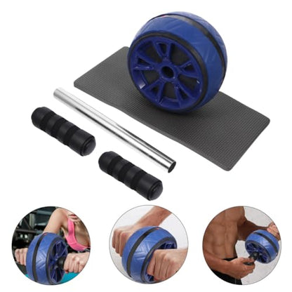Happyyami 2pcs Ab Roller Wheel with Wide Stable Wheel and Ergonomic Handle for Core Strength Fitness Exercise Suitable for Men Women Beginners Home Gym Equipment