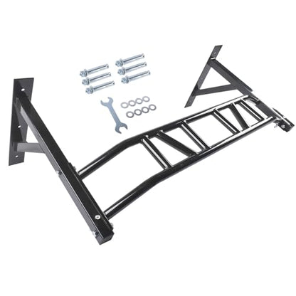 Black Multi Grip Pull Up Bar Multifunctional Dip Station for Indoor Home Gym Workout Pull Up Bar 440 lbs Training Equipment Mixizap