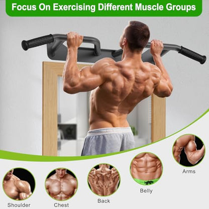 SELEWARE Heavy Duty Welded Pull Up Bar Wall/Joist/Ceiling Mount Chin Up Bar - color: D1: Black Wall Mount Pull Up Bar