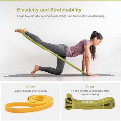 VEICK Pull Up Assist Resistance Bands for Home Gym - color: Green Set of 4 (0.3-1.1in)