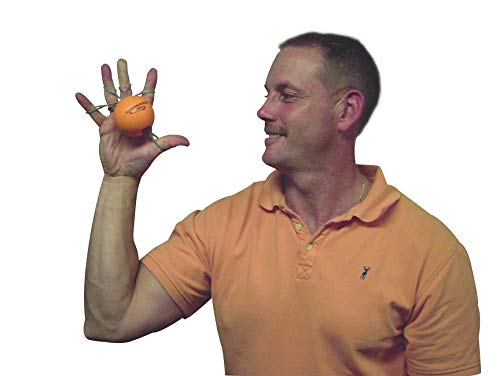 Handmaster Plus Physical Therapy Hand Exerciser - Forearm Exerciser with Stress Relief Ball - Hand Therapy Balls for Exercise, Training - Finger Exerciser & Strengthener - Firm Tension, Orange - style: Firm Tension