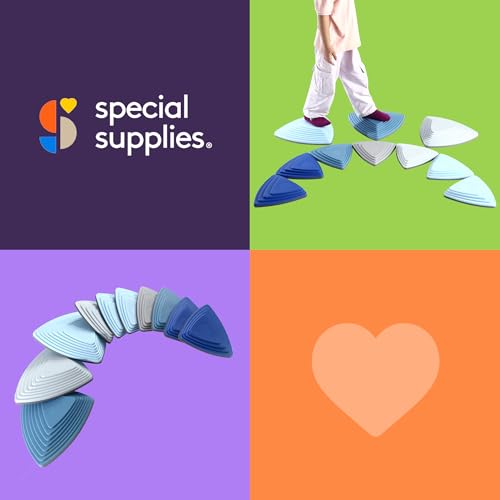 Special Supplies Stepping Stones for Kids Indoor and Outdoor Balance Blocks Promote Coordination, Balance Strength Child Safe Rubber, Non-Slip Edging
