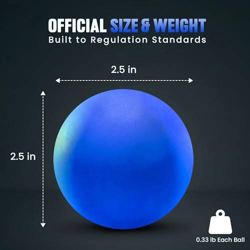Glow in the Dark Lacrosse Ball | Official Size & Weight | 2 Pack | Night Practice & Training - color: Sky Blue