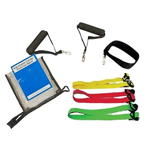 CanDo 10-3232 Adjustable Exercise 3 Band Kit, Red/Green/Blue - size: 3 Band