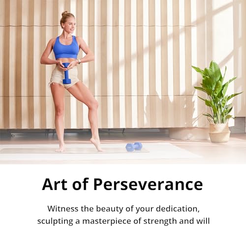 Portzon Weights Dumbbells 10 Colors Options Compatible Fitness Neoprene Dumbbell Weight Pairs with Anti-Roll Square Head Hand Weights, Exercise Free Weights for Home Gym