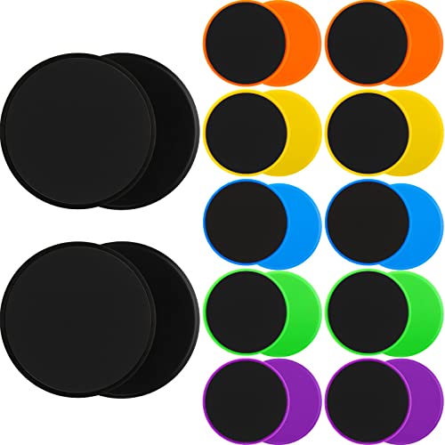 24 Pcs Core Sliders for Working Out Abdominal Exercise Gliding Discs Dual Sided Workout Disc Fitness Sliders Exercise Gear for Gym Floors Training Abdominal Core Strength - color: Multicolor
