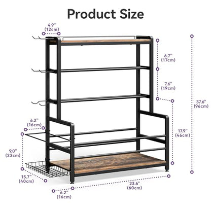 Gym Home Equipment Weight Rack – 3‑Tier Workout Storage Stand for Dumbbells & Kettlebells, Medicine Ball Holder, Steel Organizer with Side Basket, Hooks