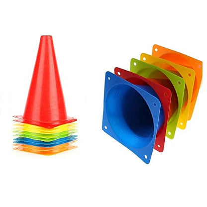 Soccer Cones 7 Inch 25 Pack - color: 5 Colors