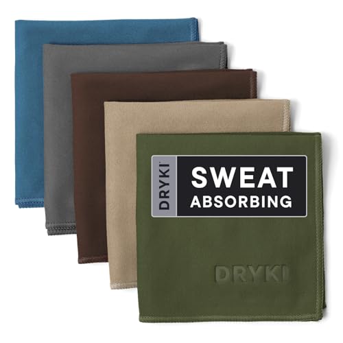Sweat Absorbing Handkerchiefs - The Original Pocket-Sized Sweat Towels - Quick-Dry Microfiber Sweat Rags for Face, Hands, & Body - Men & Women - Gym, Sports, and Work (Forest: 5 Pack)