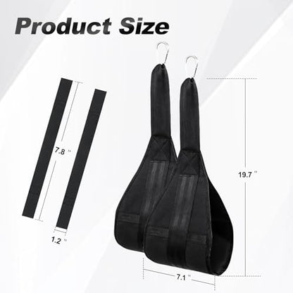 Ab Straps for Pull Up Bar: Hanging Ab Abdominal Sling Straps for Pull up Arm Workout Support for Knee and Leg Raises Training Gym & Home