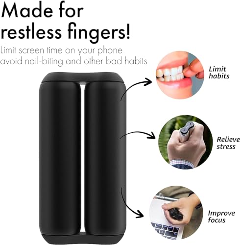 ONO Roller - Handheld Fidget Toy for Adults | Help Relieve Stress, Anxiety, Tension | Promotes Focus, Clarity | Compact, Portable Design (Black, Full Size - ABS Plastic) - size: Full Size, style: ABS Plastic - Black
