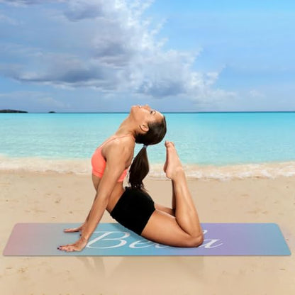 Custom Name Yoga Mat,Personalized Travel Yoga Exercise Mat,Non Slip,Perfect for Kids & Adults,Gradient Color D Series - color: Style 24
