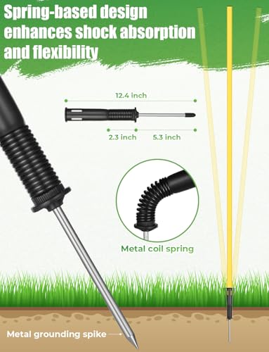 GHB Speed Agility Training Equipment, 6 Agility Poles Plus 6 Rubber Base