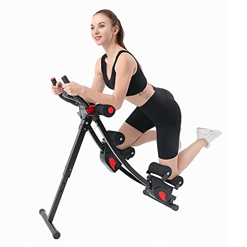 ab machine, ab workout equipment for home gym, Height Adjustable ab trainer, foldable fitness equipment. - style: ab machine with resistance bands