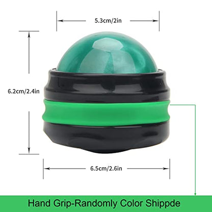 Coolrunner Massage Ball, Manual Roller Massager, Handheld Self Massage - color: Green