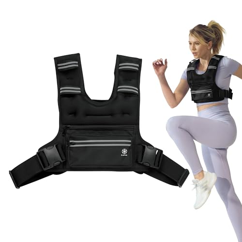Gaiam Weighted Vest for Women and Men, Adjustable Weighted Workout Vest for Walking, Running, Strength Training