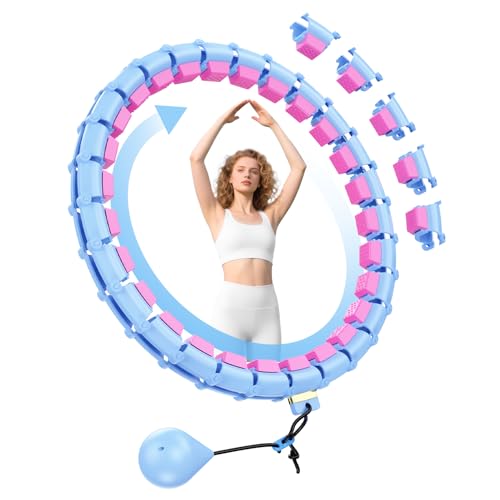 65 Inch Adjustable Fitness Waist Hoop – 32 Detachable Links, Quiet Non-Drop Fitness Tool for Adults Weight Loss, Plus Size Exercise Hoop for Women & Beginners