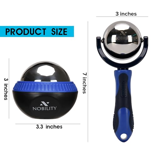 Nobility Massage Ball Roller– Ice Cold and Hot for Deep Tissue and Sore Muscle Relief of Stiffness and Stress, Body, Neck, Back, Foot, Plantar (Blue)