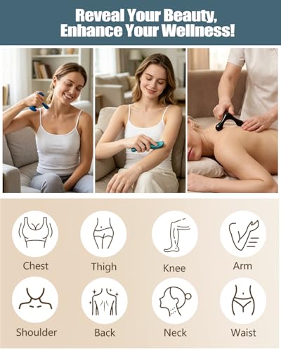 Trigger Point Massage Tool for Deep Tissue, 3PCS Fascia Release Tools Set, Thumb Saver Massage Tool for Full Body Pain Relief, with 3-Legged Massage Knobs, Stress Relief