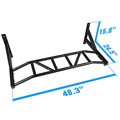 Yes4All Heavy Duty Wall Mounted Pull Up Bar – Multi-Grip Pull Up Bar Ceiling Mount / Ceiling Mount Pullup bar / Chin Up Bar for Home Gym Workout - color: D. Multi-Grip