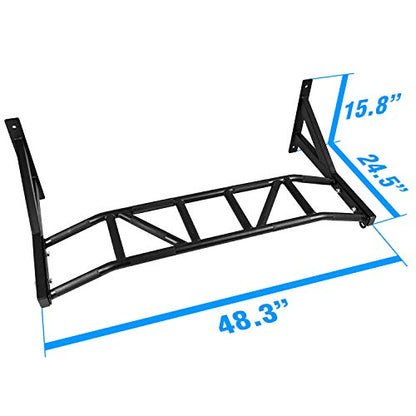 Yes4All Heavy Duty Wall Mounted Pull Up Bar – Multi-Grip Pull Up Bar Ceiling Mount / Ceiling Mount Pullup bar / Chin Up Bar for Home Gym Workout - color: D. Multi-Grip