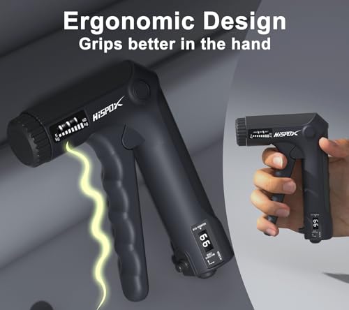 Grip Strength Trainer with Finger Exerciser, Adjustable Resistance, Forearm Strengthener Hand Gripper with Counting,Black