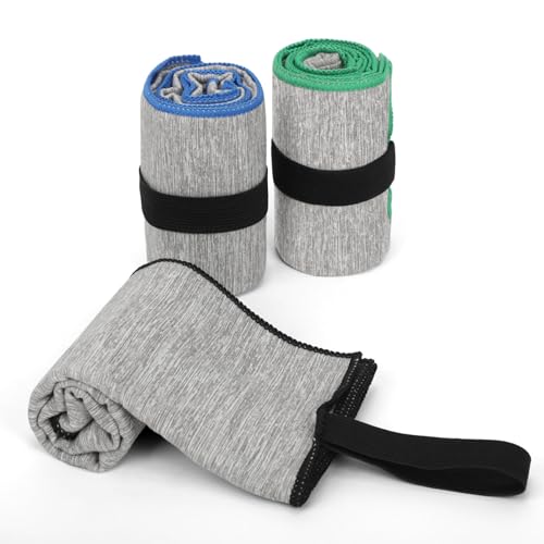 3 Pack Microfiber Gym Towel Fast Drying Men Women Workout Gear for Body Sweat Sports Exercise Fitness Tennis Running Riding Hiking Camping Yoga Jogging Fishing Working Out Towel