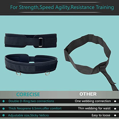 Weighted Training Waist Belt for Pulling Sled and Tires,Weight Sled Pulling Strap,Sled Trainer Pull Leash of Sled Harness,Pulley Strap for Strength Speed Agility Training