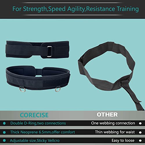 Weighted Training Waist Belt for Pulling Sled and Tires,Weight Sled Pulling Strap,Sled Trainer Pull Leash of Sled Harness,Pulley Strap for Strength Speed Agility Training - style: Waist Belt