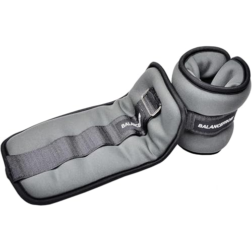 Fitvids Fully Adjustable Ankle Wrist Arm Leg Weights, Multiple Sizes - style: 3 lbs each (6-lb pair), Gray