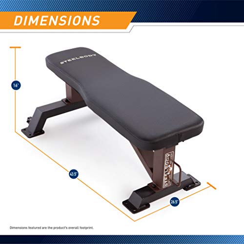 Steelbody Deluxe Utility Weight Bench for Home Gym Weightlifting and Strength Training - color: Kodiak Brown - Flat