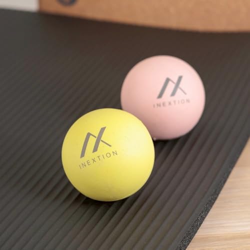 Therapy Massage Balls (2-Pack), High-Density Fascia Balls for Targeted Muscle Relaxation & Daily Recovery - Soothing Pink + Dawn Yellow (50D+50D) - color: Soothing Pink + Dawn Yellow (50d+50d)