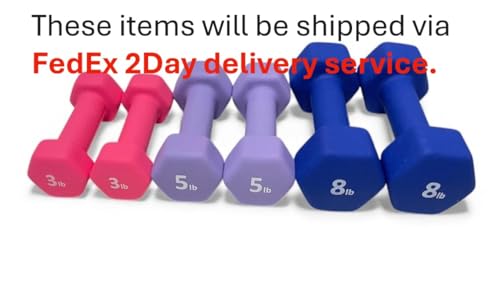 Neoprene Coated Dumbbell Hand Weight Set - style: 32-Pounds total -3 Pairs (3-LB, 5-LB, 8-LB)