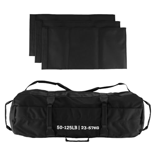 Adjustable Sand Bags for Working Out,Sandbags for Workout for Yoga, Strength Training and Full-Body Workouts - size: 50-125 LB