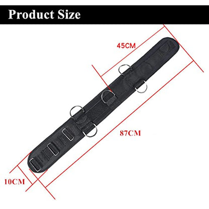 Fancyes Fitness Waist Strap Resistance Band with Rings Agility Resistance for Cable Machines