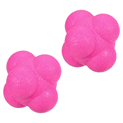 PATIKIL Bounce Reaction Balls Coordination Training Ball Agility Trainer TPR High Difficulty for Speed Reflex - color: Pink