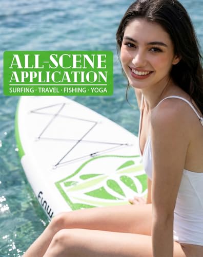 FunWater Inflatable Ultra-Light Stand Up Paddle Board for All Skill Levels with Premium SUP Paddleboard Accessories,Non-Slip Comfort Deck for Youth & Adults
