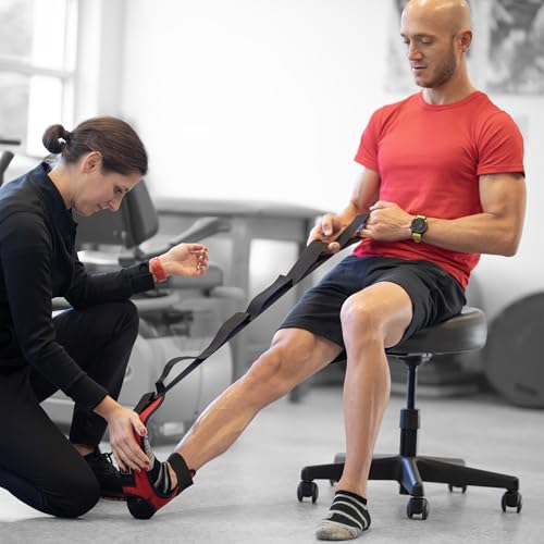 OPTP The Original Stretch-EZ, Top Choice Plantar Fasciitis Stretcher, Hamstring Stretch Strap and Achilles Tendon Stretcher, Stretching Strap for Physical Therapy. Made in the USA