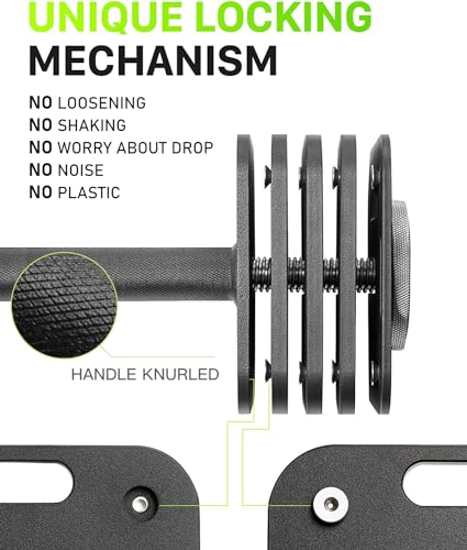 Eisenlink Adjustable Dumbbell Set, 10-50/80lb, 5lb Increments, Quick-Lock - size: 50LB