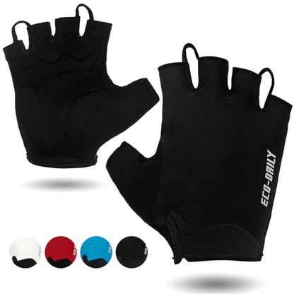 Cycling Gloves for Men Women Padded Mountain Bike Gloves Lightweight Half Finger Gloves Anti-Slip Shock-Absorbing for MTB Road Biking Fitness