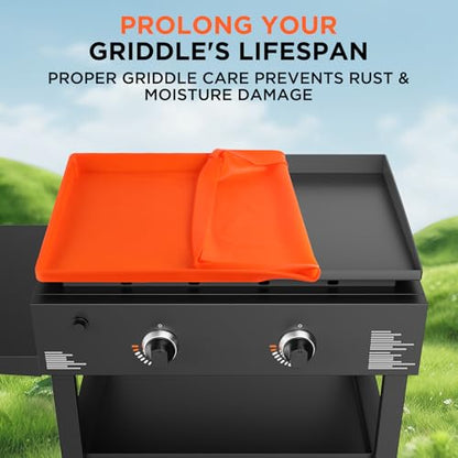 28" Silicone Griddle Mat for Blackstone 28 Inch Grill, Heavy Duty Food Grade Silicone Griddle Cover, Protect Your Grill from Dirt & Rust All Year Round - size: 28" x 18.1" x 2"