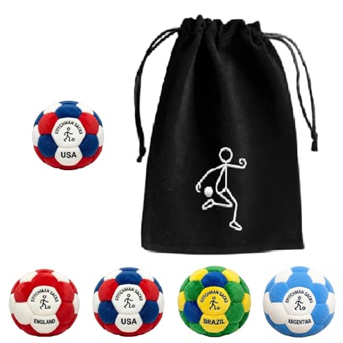 TREBIN Professional Hacky Footbag for Adults, Sand Filled Footbag for Agility Training and Juggling, Footbags for Trick Stalls, Fidget Toy and Stress Relief for All Skill Levels - color: #Pouch, USA