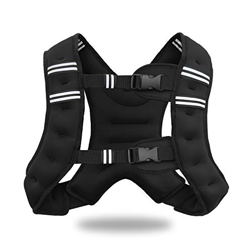 VIVITORY Weighted Vest for Men & Women, 11lbs/18lbs Rucking Vest - color: Black, size: L