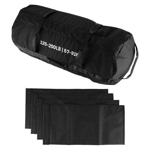 Garvee Sandbag for Fitness Weights Training,5-200 LBS Adjustable Weighted SandBag for Strength Powerlifting Running Home Gym Exercise,Black - size: 125-200 LB