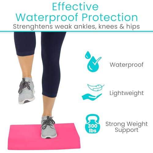 Vive Balance Pad - Foam Large Yoga Mat Trainer for Physical Therapy, Stability Workout, Knee and Ankle Exercise, Strength Training, Rehab - Chair Cushion for Adults, Kids, and Travel