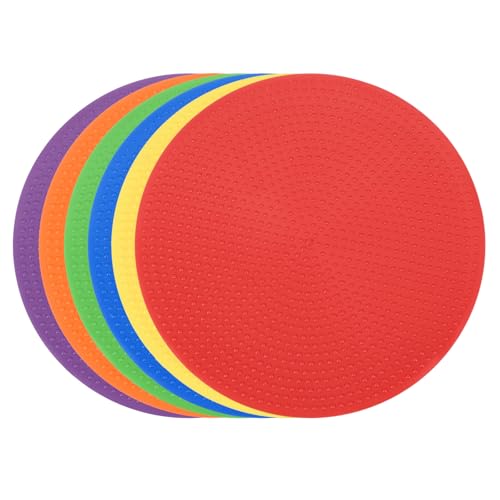 PATIKIL Spot Markers, Non-Slip Floor Dots Agility Markers Flat Field Cones Poly Dot - color: Multicolor