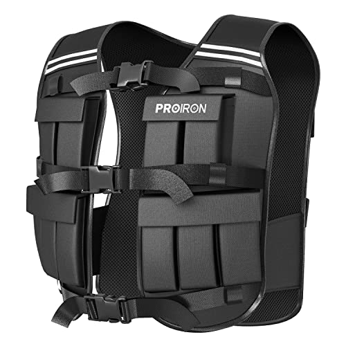 PROIRON Adjustable Weighted Vest 1-22lb/2-44lb,Strength Training Weight Vests for Men Women with Removable Weights, Body Weight Vest for Running Workout Walking Fitness Cardio,Home Gym Equipment - size: 1LB-22LB