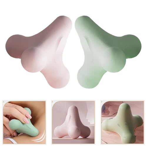 NOLITOY 2pcs Four Corner Massage Balls for Back and Neck Muscle Relaxation, Yoga Fitness Massage Balls with Firm Myofascial Release, Suitable for Shoulder Relief and Muscle