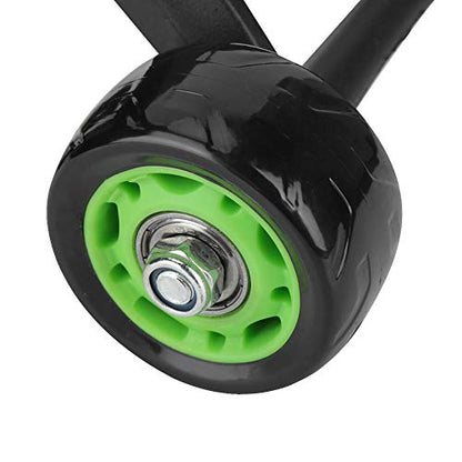 Ab Roller for Abs Workout - 4 Wheel AB Wheel Roller - Workout System - with Knee Protection Pad - Home Gym Workout Exercise Equipment - Abdomen Muscle Training - for Men/Women(Green+Black)